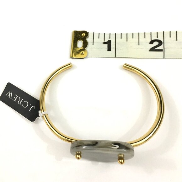 NEW! J.Crew Acetate Stone Open Cuff Bangle Distant Grey - OS - Picture 4 of 6